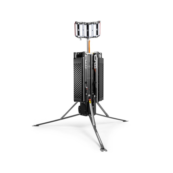 Sistem telescopic de iluminare temporara 320W - 45.000 lumeni - cu acumulator si panouri solare